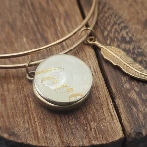 B2319 love whimsical bohemian feather charm bracelet‎